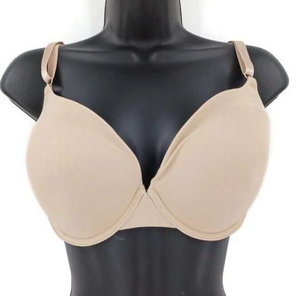 Maidenform Other - MAIDENFORM Sz 40D Push Up Nude Bra Padded Sexy Support Cross Back Wired Stretch